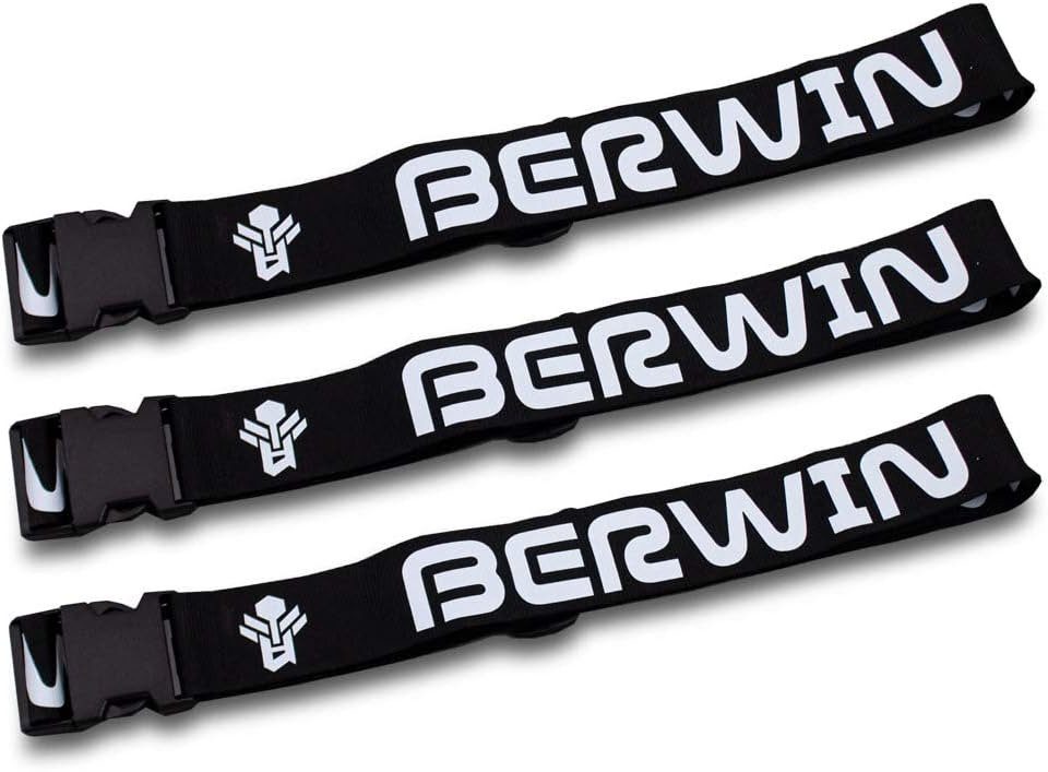 Berwin Koffergurt 3er Set Kofferband - Schwarz, (Spar-Set, 3-tlg., MS-17170)