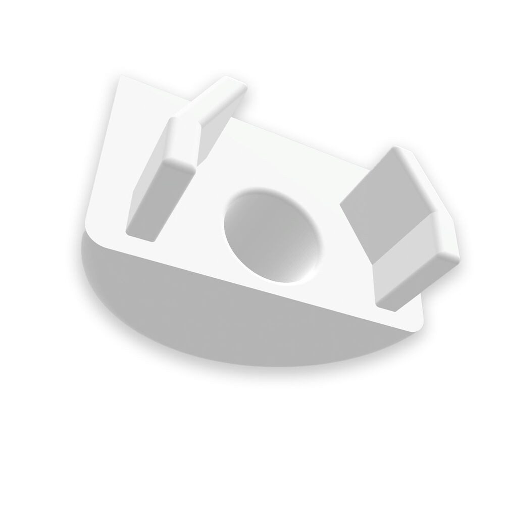 ISOLED Endkappe Profil-Zubehör PETG, weiß, rund