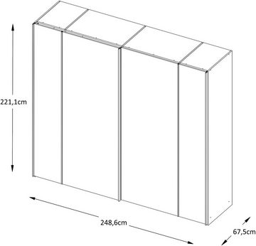 STAUD Schwebetürenschrank Sonett 220G, mit vier verschiedenen Ausstattungsvarianten