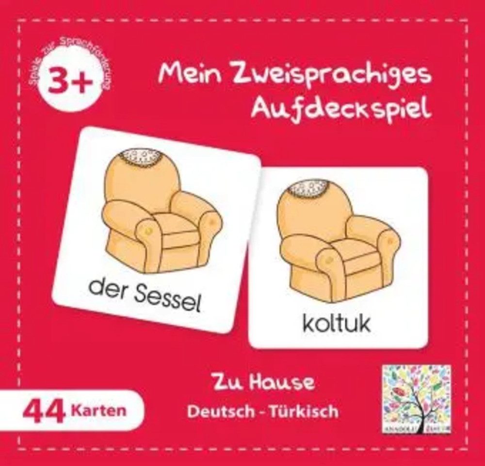 Schulbuchverlag Anadolu Spiel Mein Zweisprachiges Aufdeckspiel, Zu Hause, Türkisch (Kinderspiel)