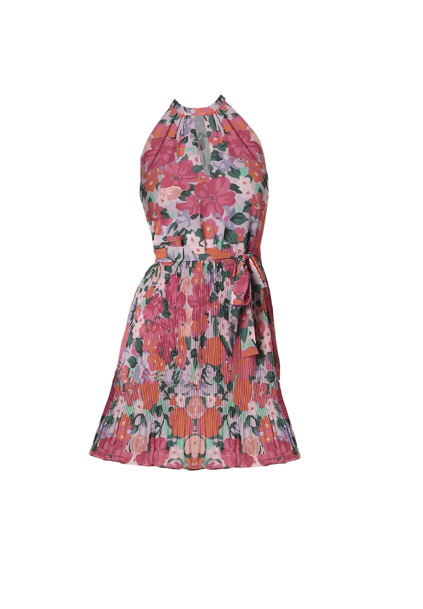 Vila Shirtkleid Lockeres Blusenkleid Plissiertes Neckholder Dress VIJULIETTE (lang) VIJULIETTE PLISSE SHORT DRESS/BM/DC