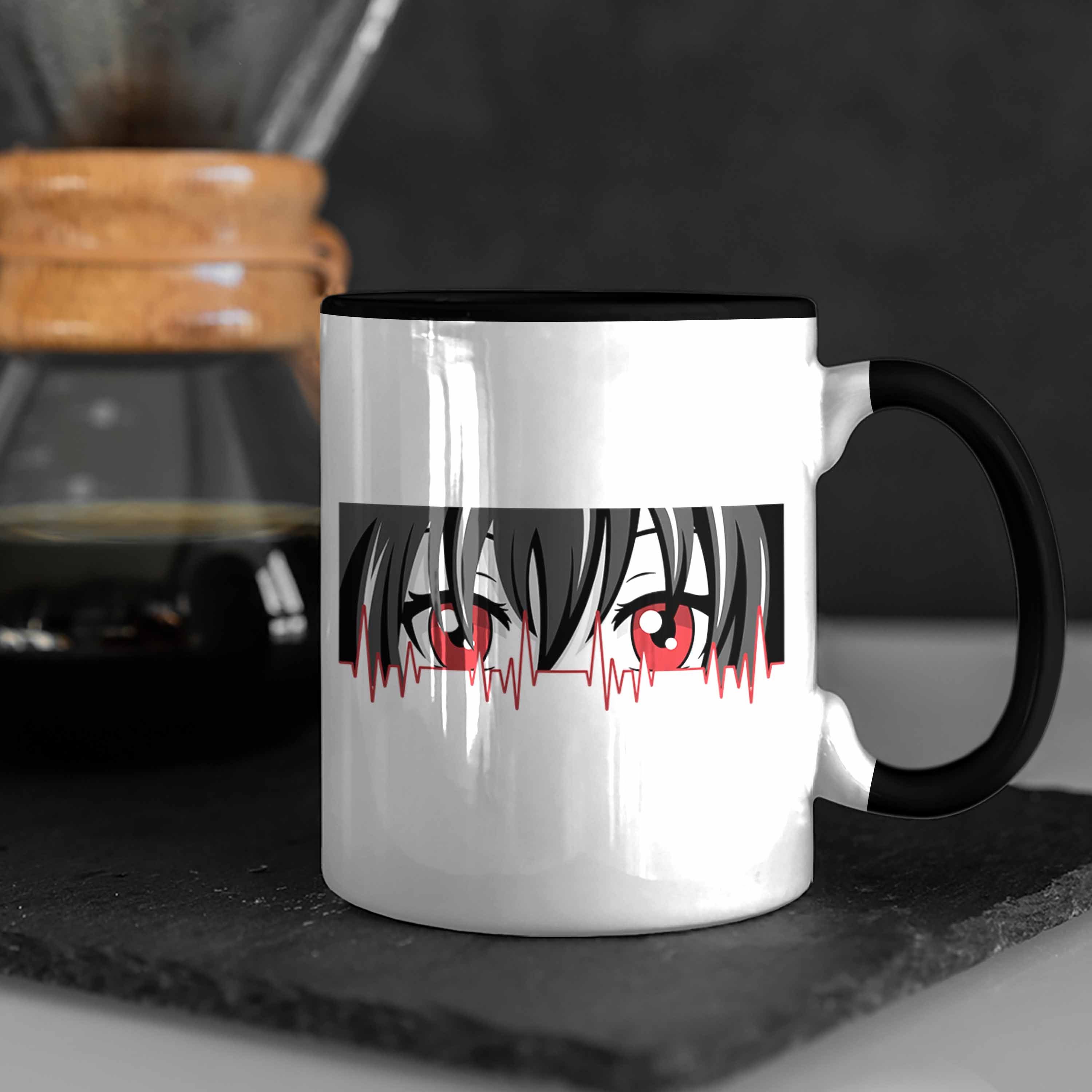 Geschenkidee für Geschenk Schwarz Herzschlag Anime Tasse Fans Tasse Anime Hobby Trendation
