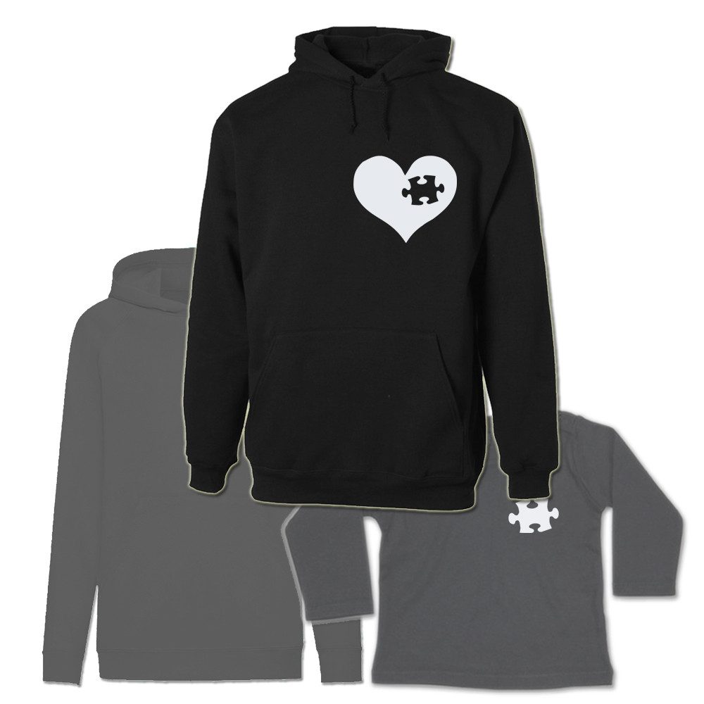 Kapuzenpullover Herz & Puzzlestück