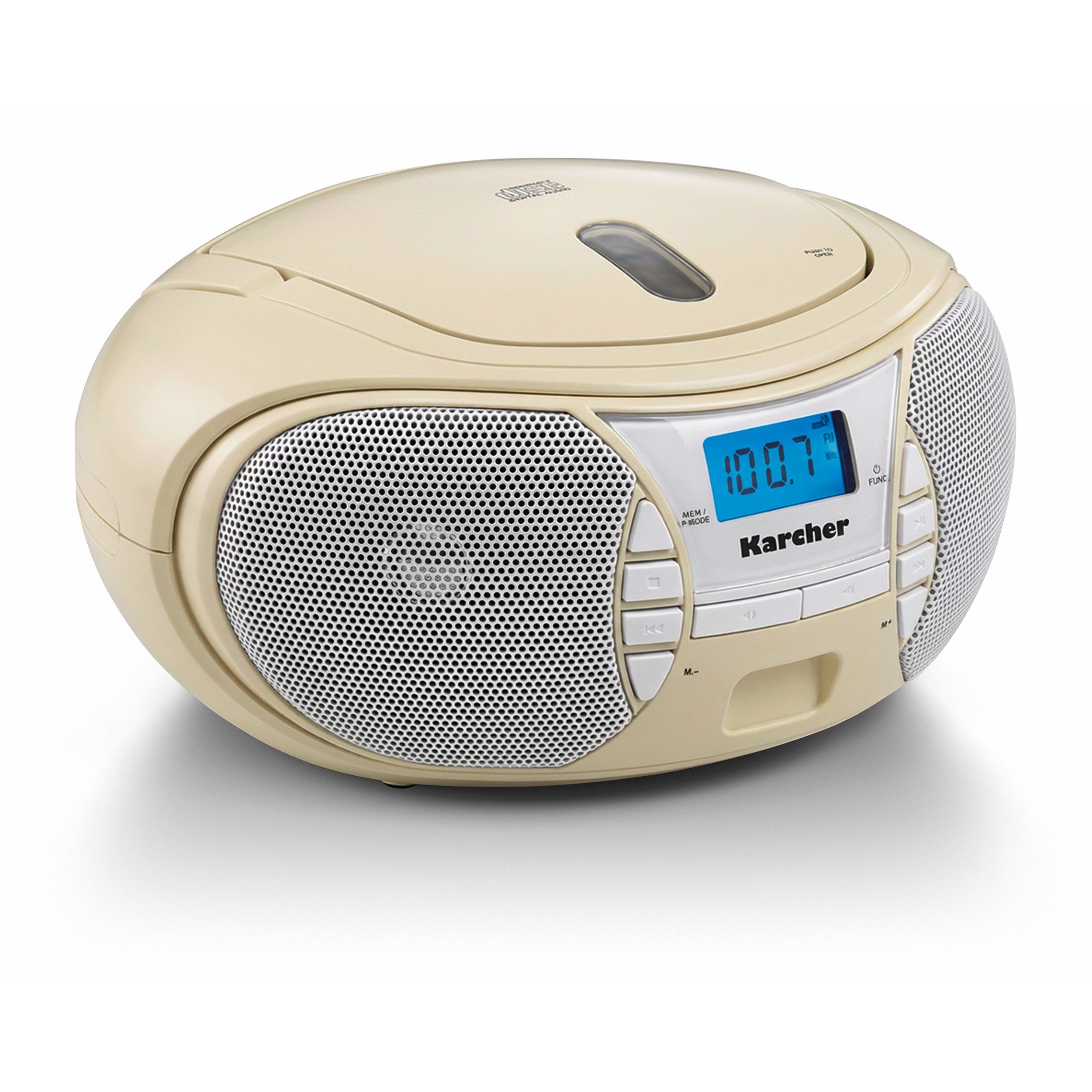Karcher RR 5025-H Boombox (UKW (FM), tragbarer CD-Player mit UKW Radio, Batterie- / Netzbetrieb, AUX-In) – Bild 2 von 2