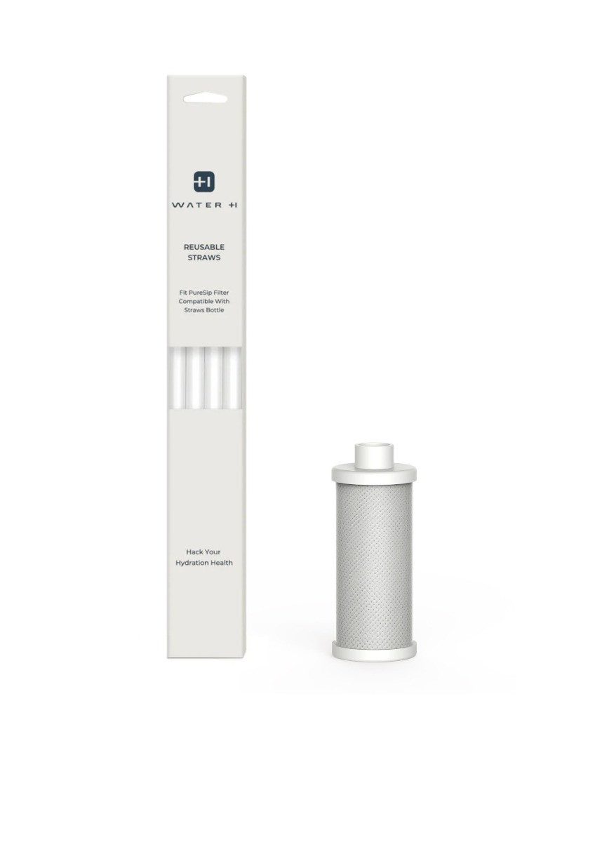 WaterH Trinkflasche, Aluminium Weiß