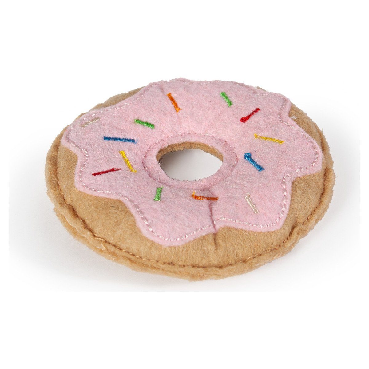 Karlie Tierkuscheltier Katzenspielzeug Textil Donut pink