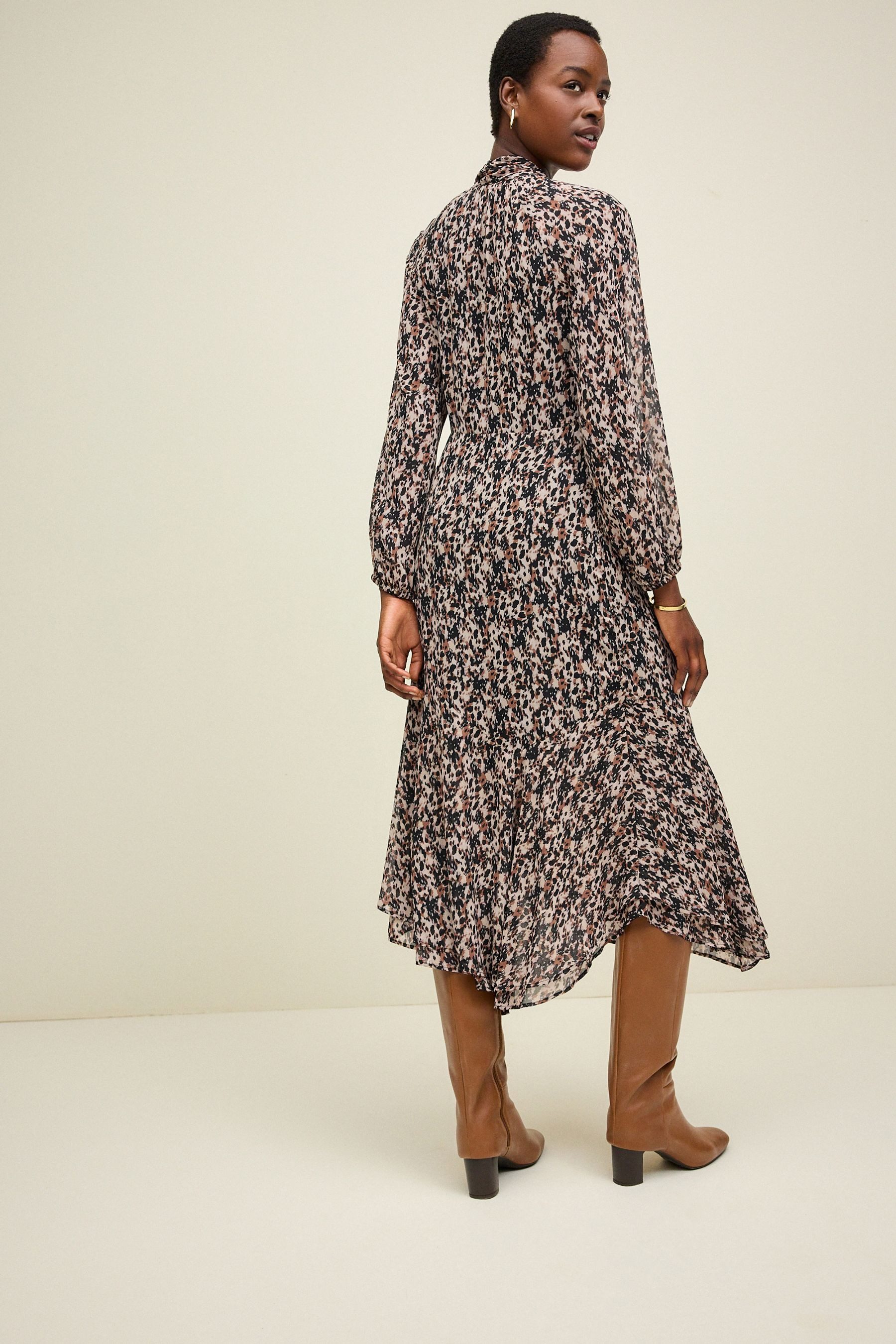 Next Midikleid Asymmetrisches Midikleid mit langen günstig online kaufen