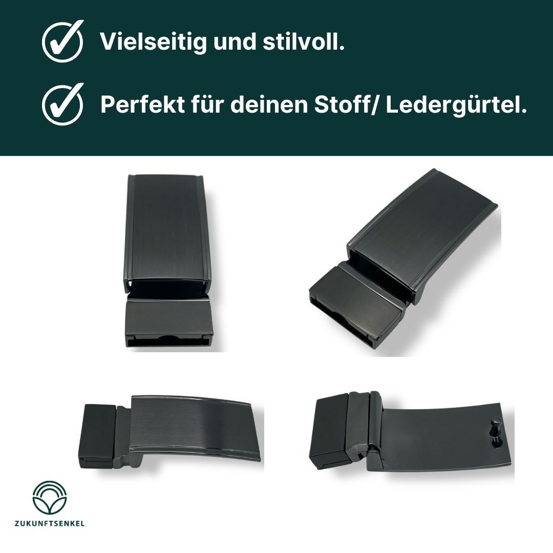 ZUKUNFTSENKEL Gürtelschnalle Gürtelschnalle 30mm Steckschnalle Schnalle für Gürtel Wendgürtel (Schließe Wendschließe, 1-St) Wendeschnalle für Wechselgürtel und Ledergürtel