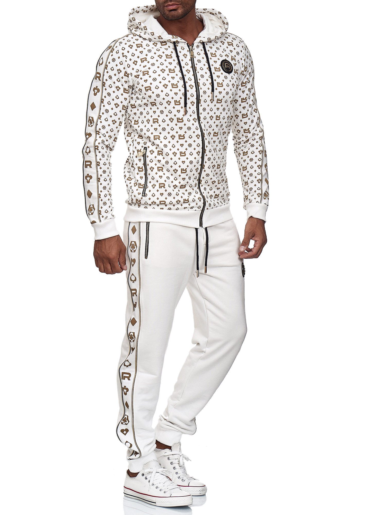 RedBridge Jogginganzug Red Bridge Herren Jogginganzug Sweat Suit Set Jacke Hose (Set, 2-tlg)