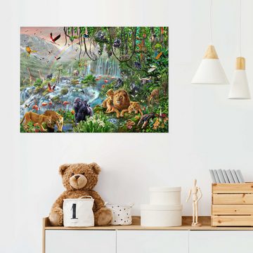 Posterlounge Wandfolie Adrian Chesterman, Wasserfall im Dschungel, Kinderzimmer Kindermotive