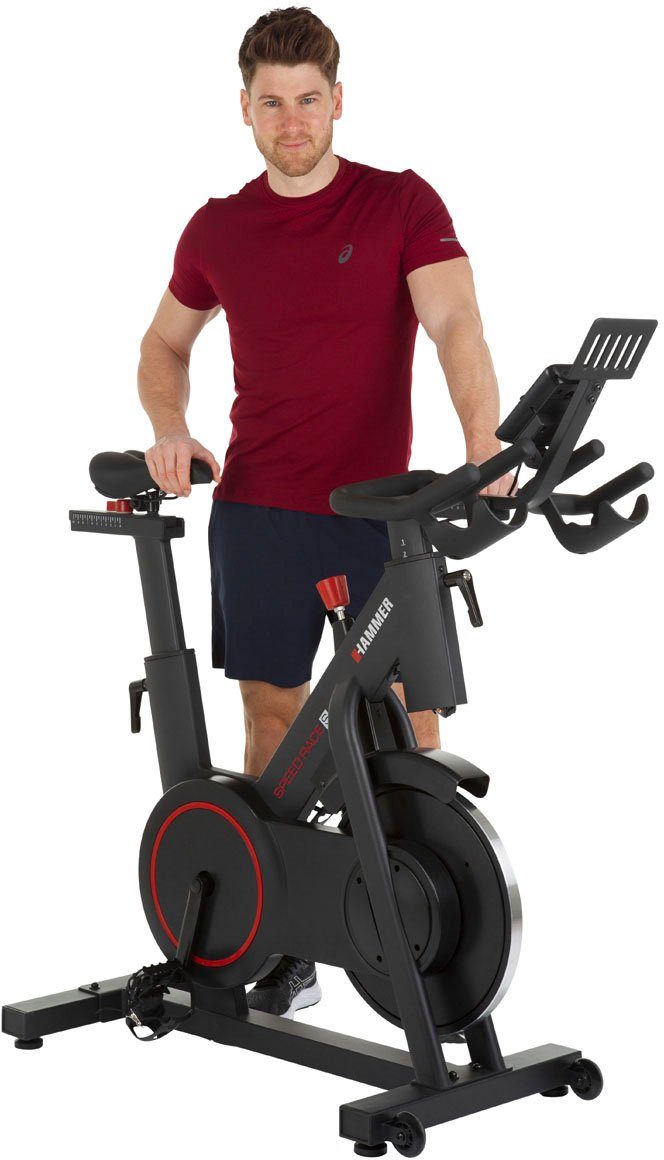Hammer Speedbike Race S (5-tlg., Trainingscomputer mit LCD-Anzeige, Fitness-Apps per Smartphone/Tablet), 150 kg max. Benutzergewicht, Fahrrad, 16 Widerstandsstu – Bild 5 von 5