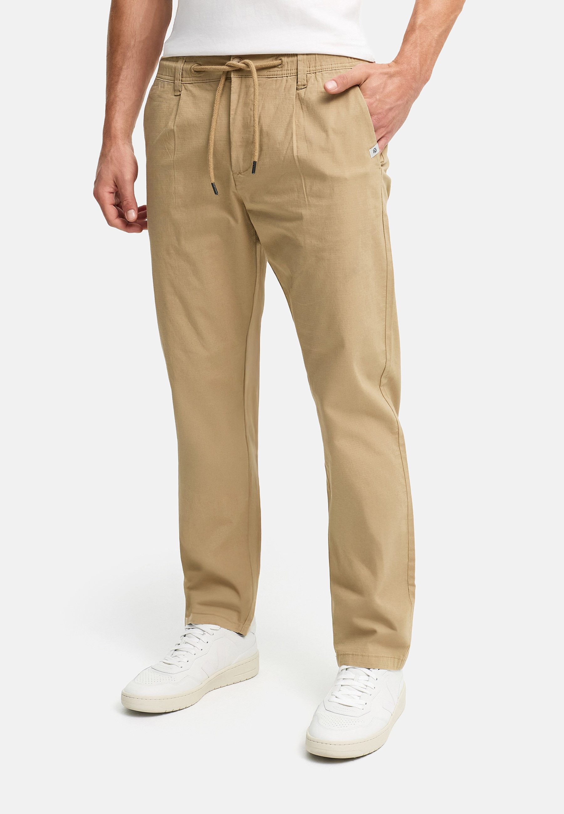 Indicode Chinohose Herren INRewood Herrenhose Stoffhose in moderner Passform mit Kordelzug