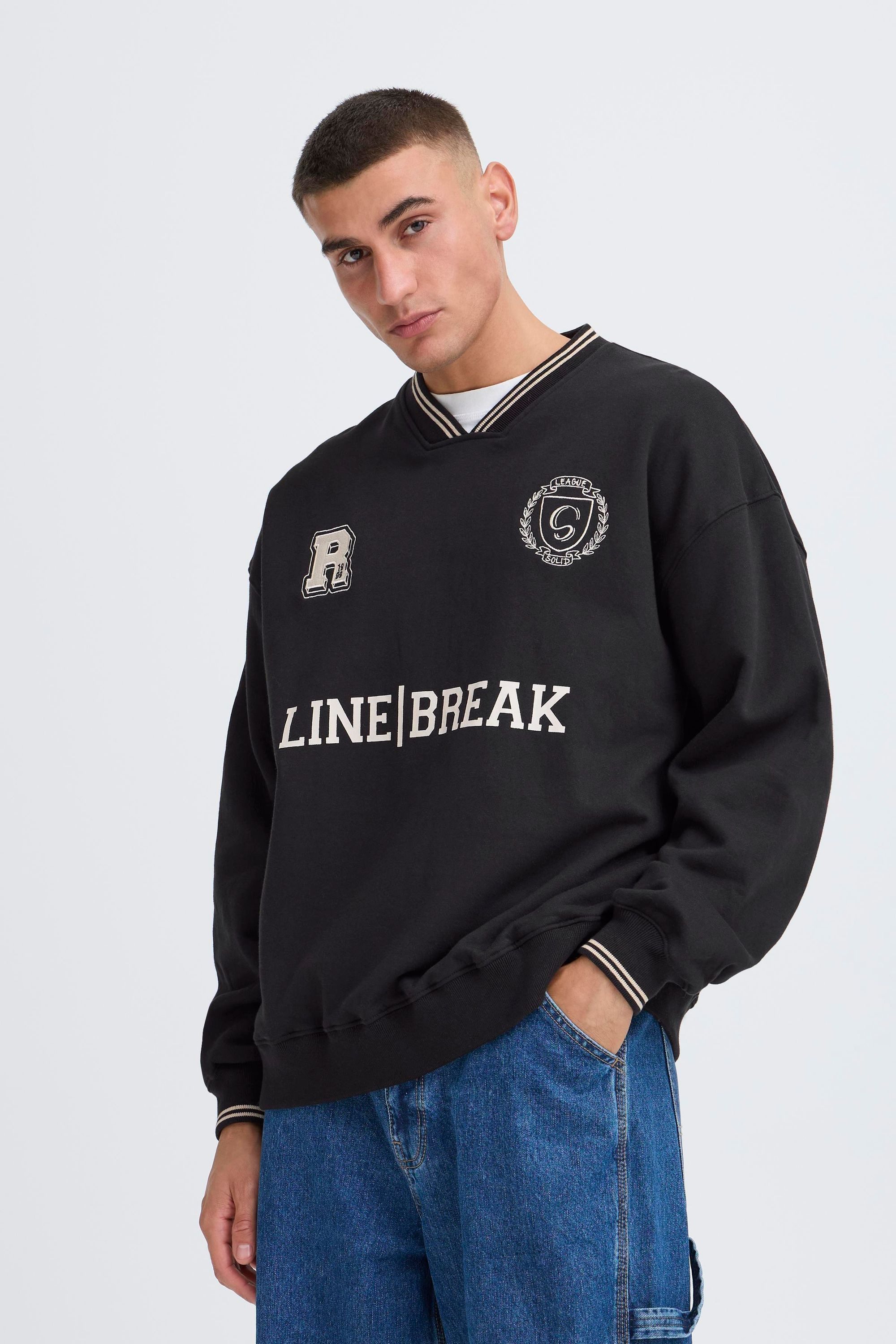 !Solid Sweatshirt SDSTRATTON Modischer Sweater im College-Stil