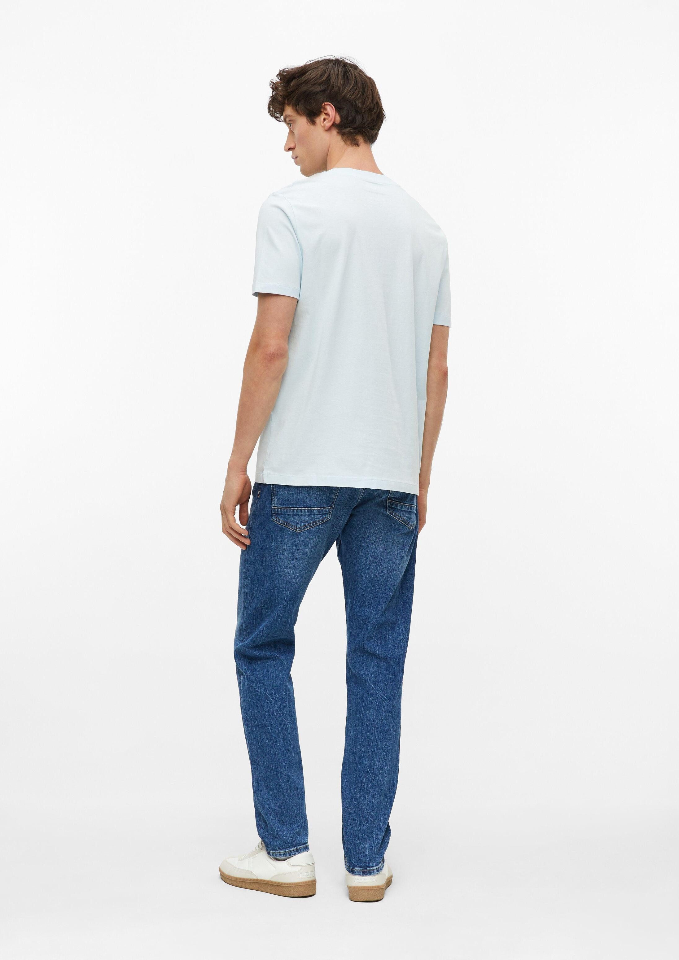 s.Oliver Kurzarmshirt T-Shirt Baumwoll-T-Shirt mit Logo-Print