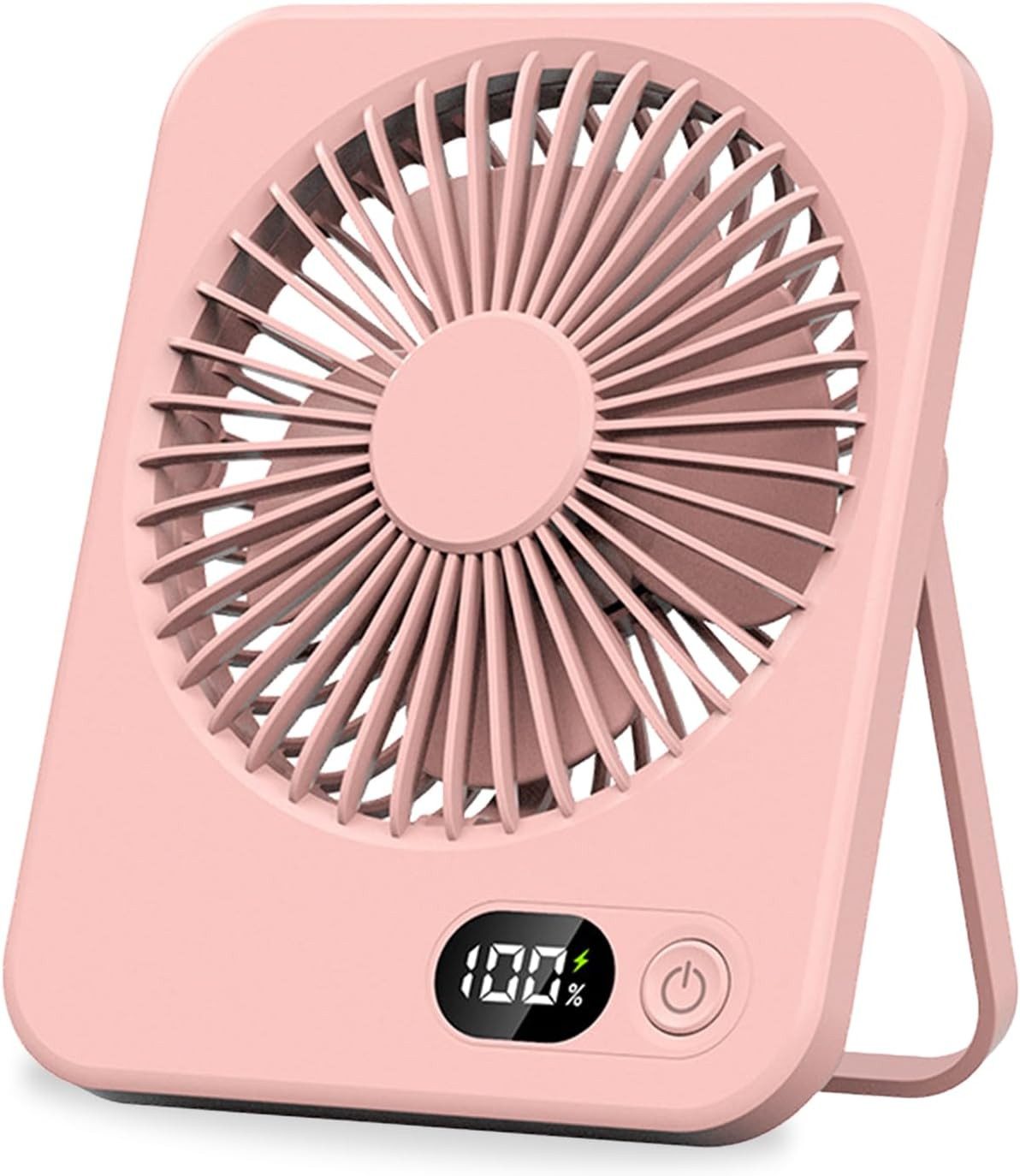Bomiclss Mini USB-Ventilator Tischventilator Leise, Tisch Ventilator Tragbar, Tischventilatoren mit LED-Anzeige, 180° Klappbarer USB Ventilator