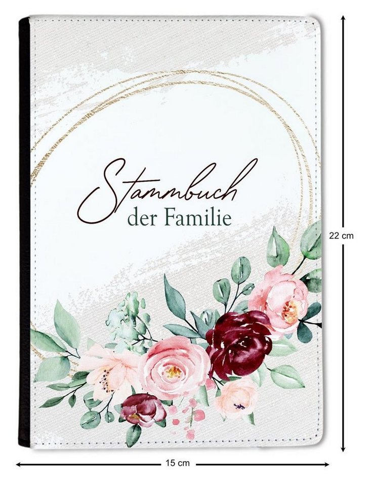 Thumbnail - CreaDesign Notizbuch Stammbuch A5 Boho Gold Brombeere Rahmen