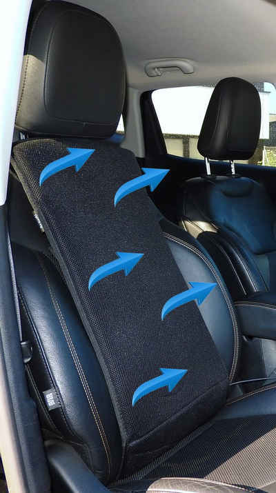 dynamic24 Adapter für Autositz, kühlende Sitzauflage Gebläse Kühlung Belüftung Rückenkühler Klima Auflage 12/24V