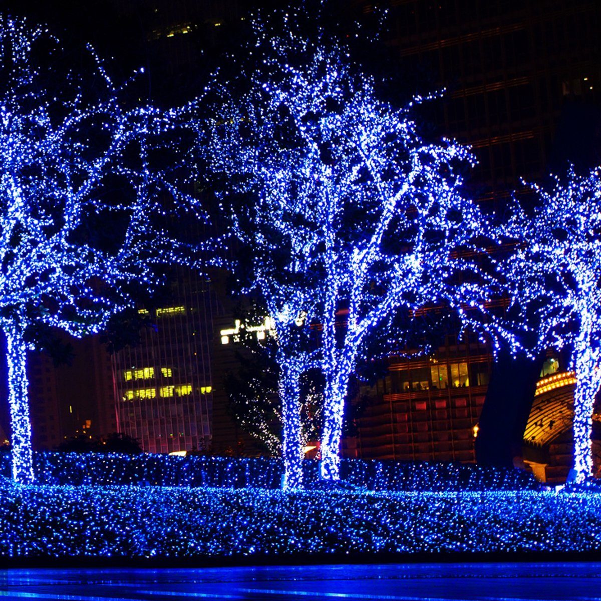 LETGOSPT LED-Lichterkette 200 blau LEDs 8 Lichterkette mit Modi Weihnachtslichter
