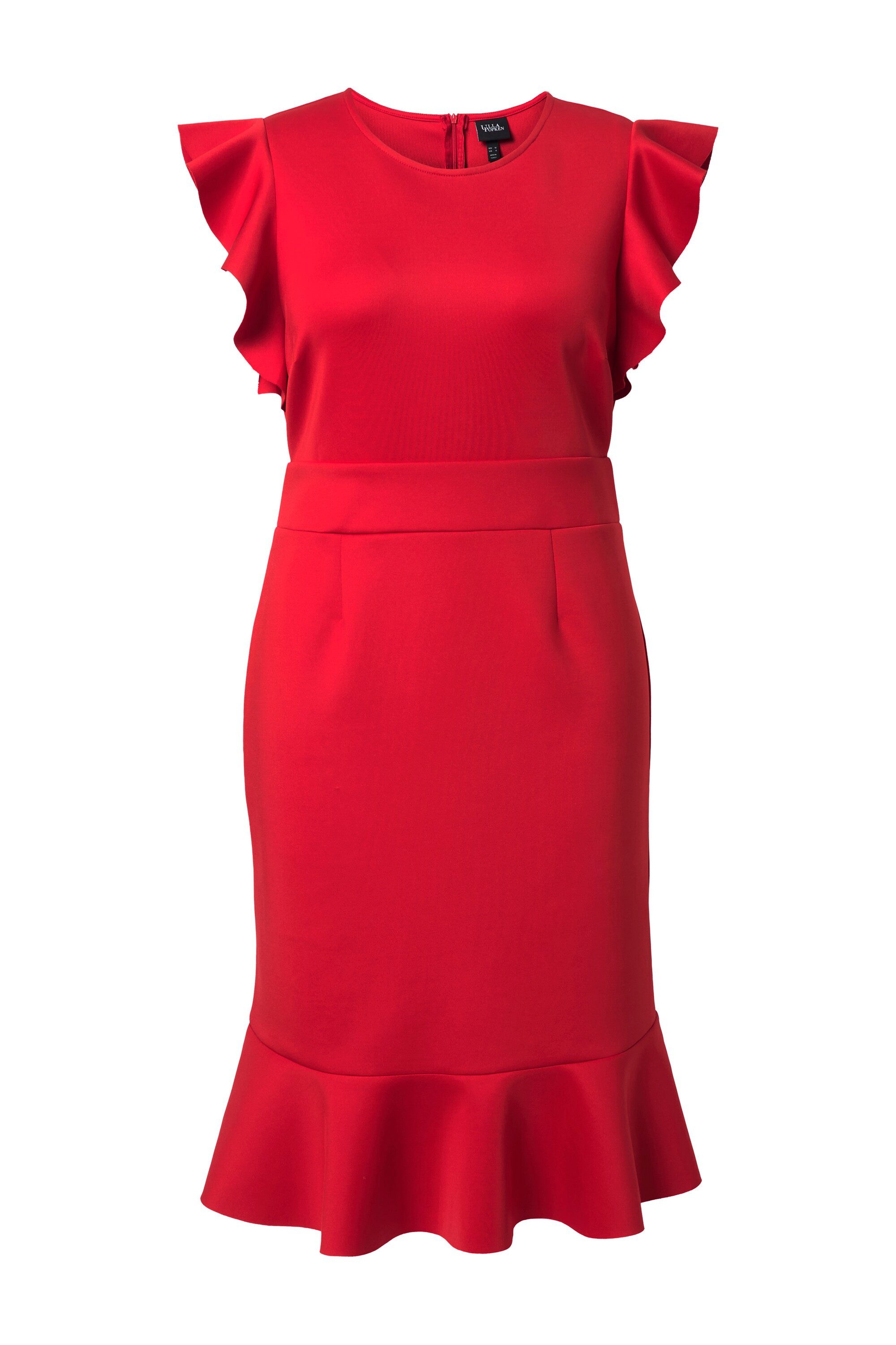 Ulla Popken Etuikleid Scubakleid bequeme Passform kurze Flügelärmel günstig online kaufen