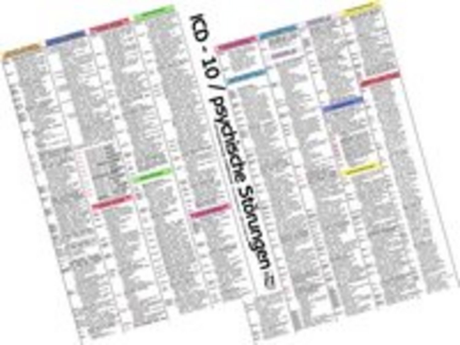 ICD-10 Schlüssel Mini-Poster - psychische Störungen - Kapitel V (F) - / diverse