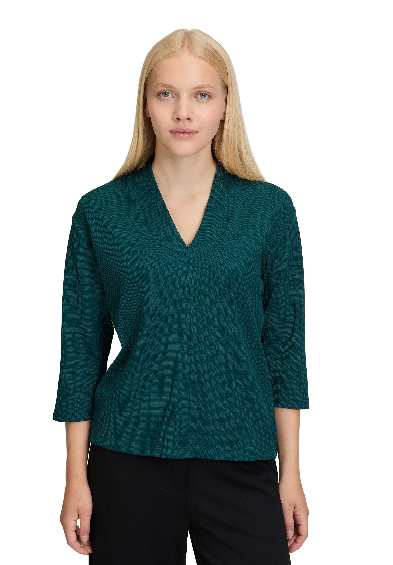 Betty&Co 3/4-Arm-Shirt Damen Casual-Shirt mit V-Ausschnitt (1-tlg) günstig online kaufen