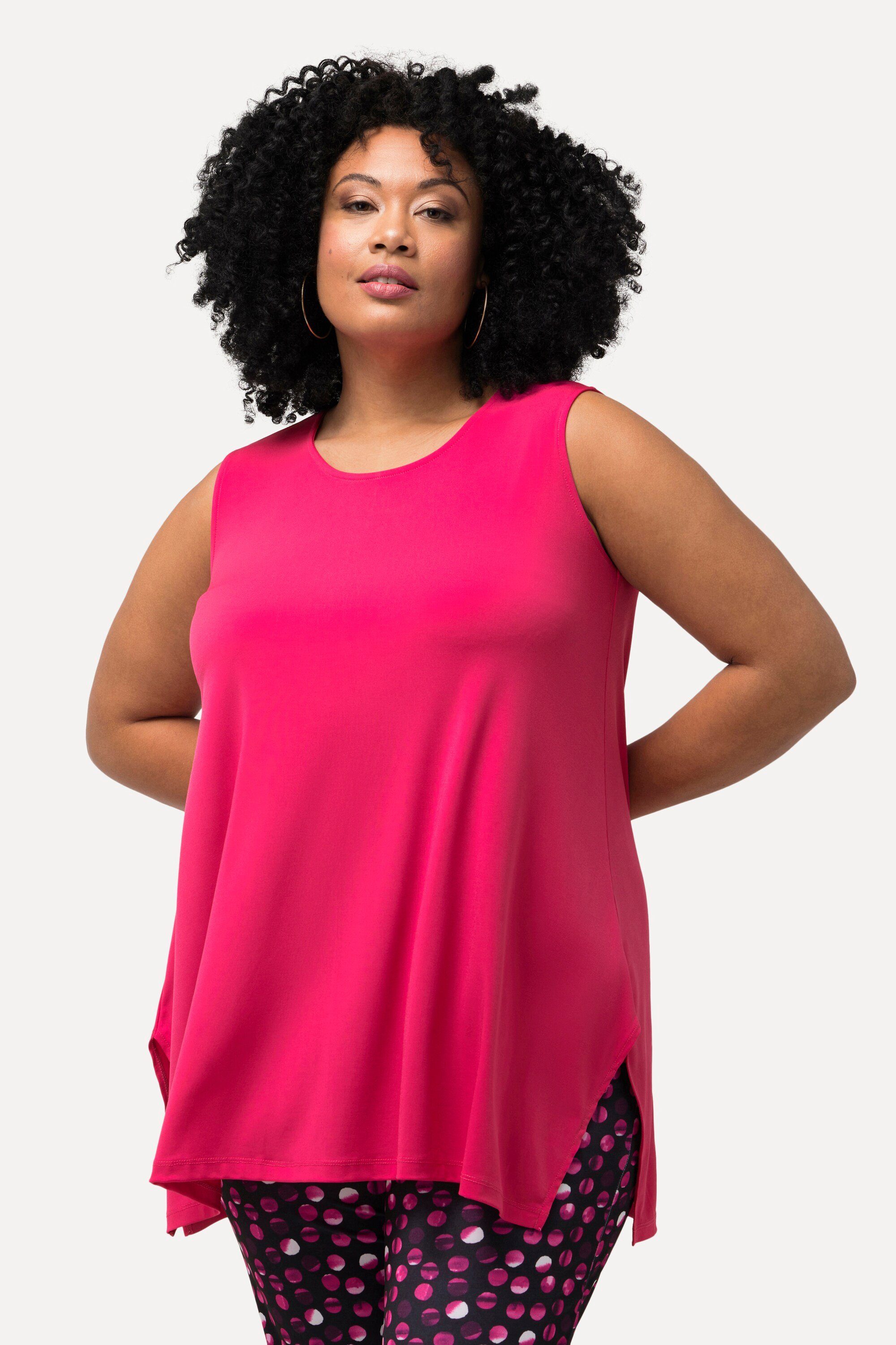 Ulla Popken Longtop Jerseytop Zipfelsaum A-Linie günstig online kaufen