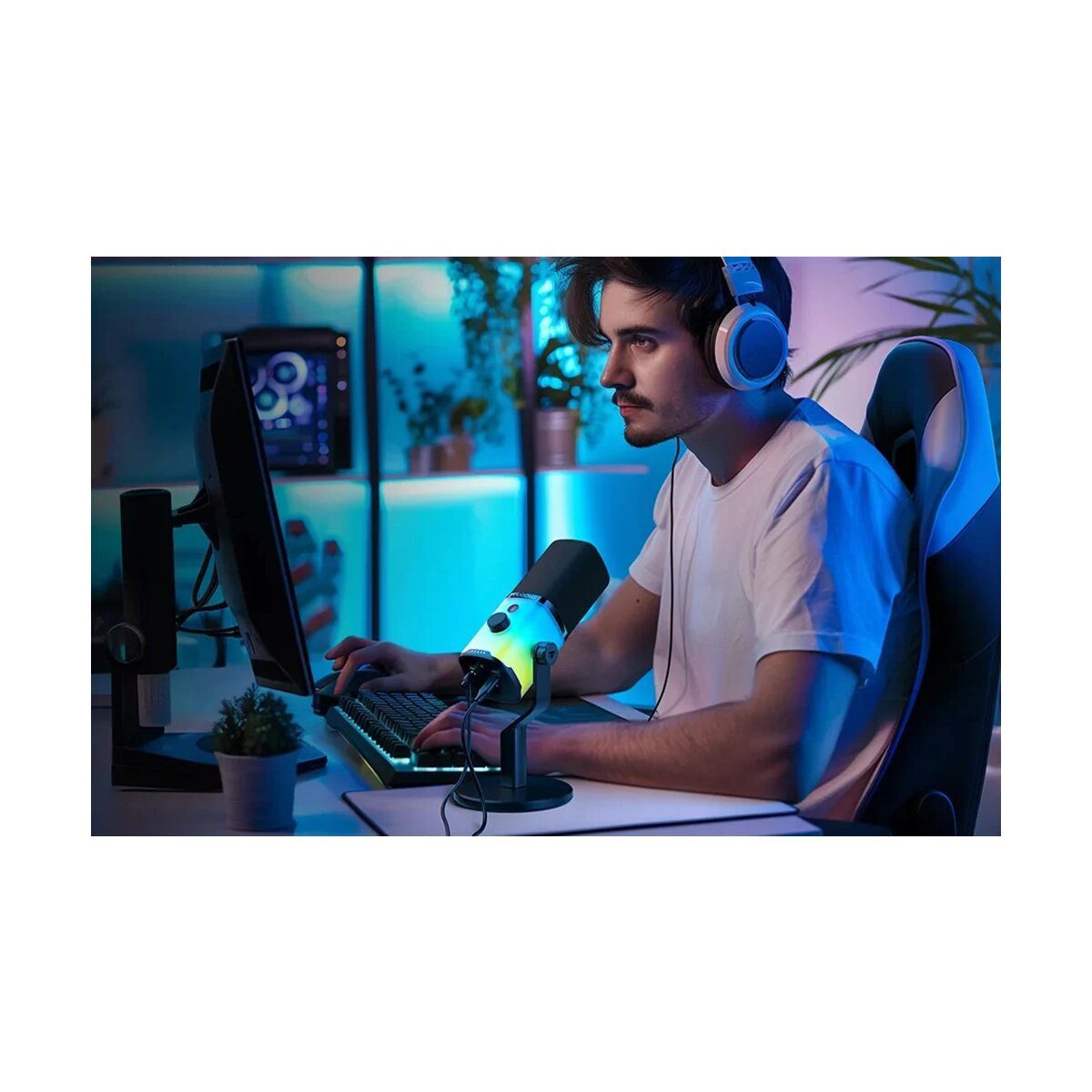Maono Streaming-Mikrofon Maono PD100X RGB dynamisches USB/XLR Mikrofon