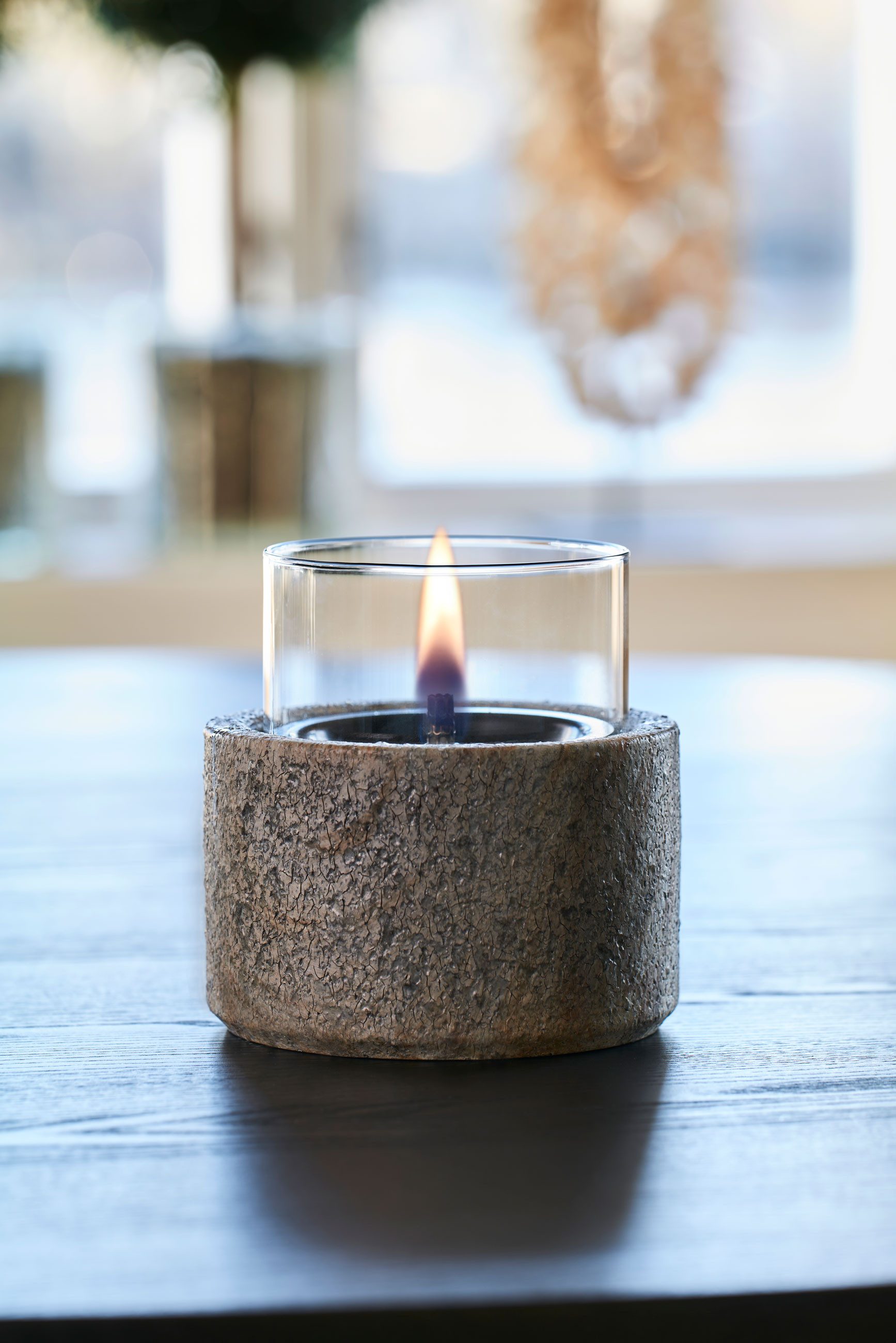 TENDERFLAME Tischfeuer slate 10 steinkeramik tischfeuer tischkamin tenderflame Ø 10 x 8,5 cm