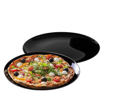 Arcoroc Pizzateller »2 Pizzateller / Grillteller 32cm Black Italian Style«, hartglas