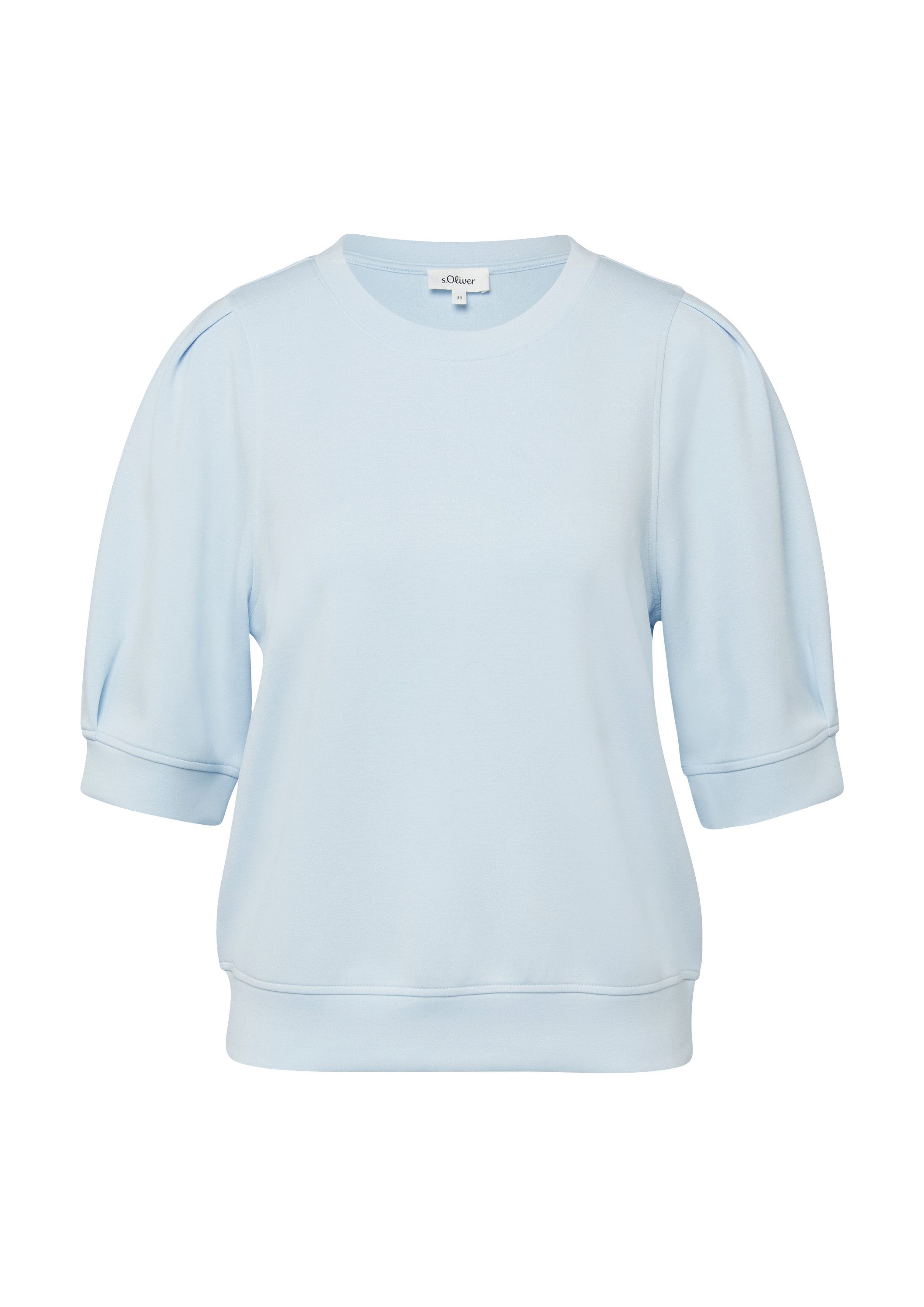 s.Oliver Sweatshirt Sweatshirt Scuba-Sweatshirt mit Faltendetails