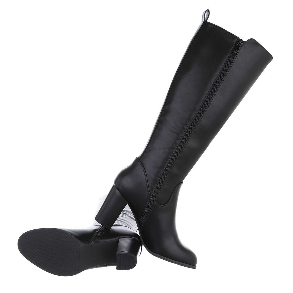 Ital-Design Damen Elegant High-Heel-Stiefel (85081017) Blockabsatz günstig online kaufen