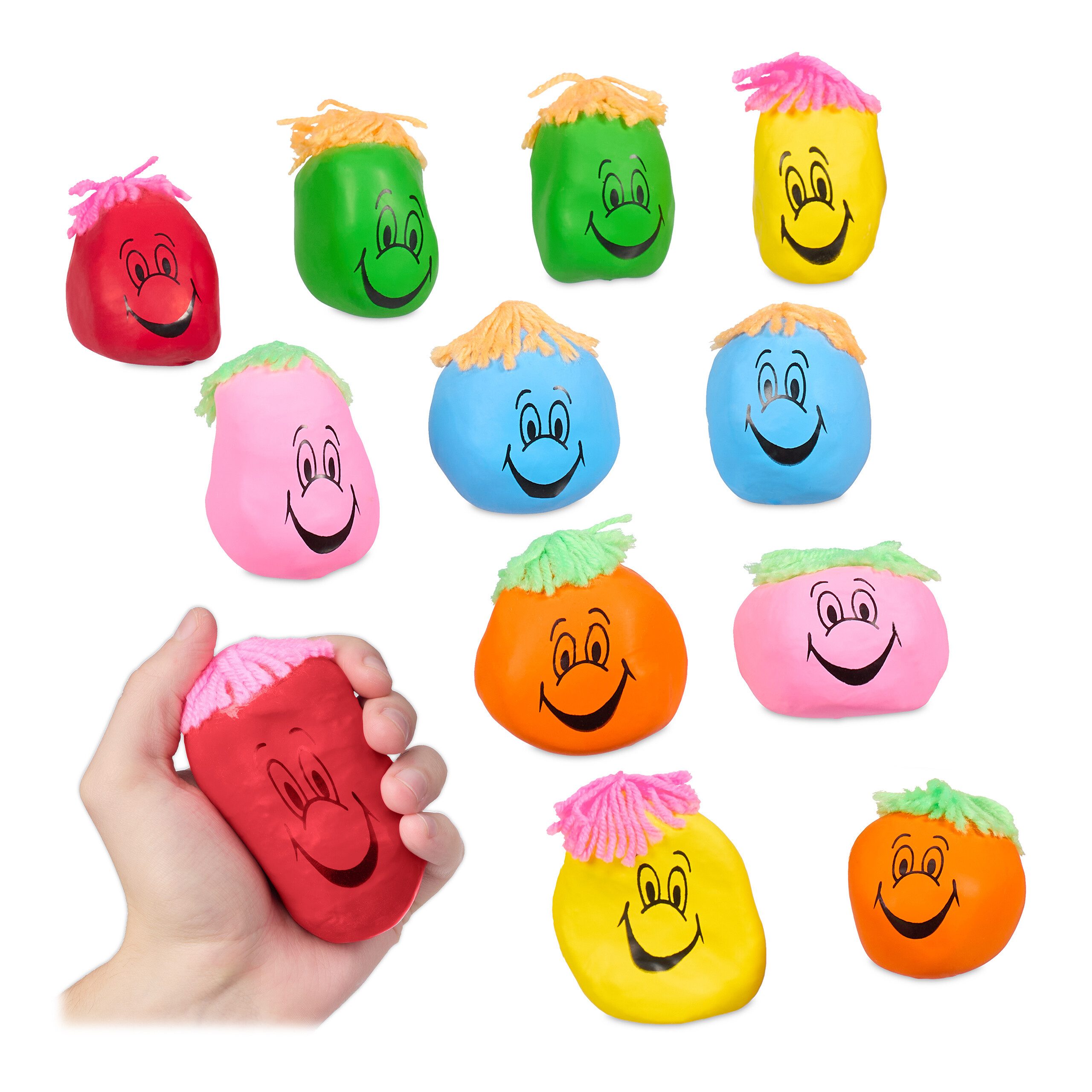 relaxdays Physioball Stressbälle 8 cm 12er Set (12-St., 12erSet)
