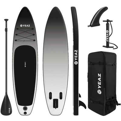 YEAZ Inflatable SUP-Board BLACK SANDS BEACH - EXOTRACE - SET sup board und, Inflatable SUP Board, (Set), inkl. Zubehör wie Paddel, Handpumpe und Rucksack