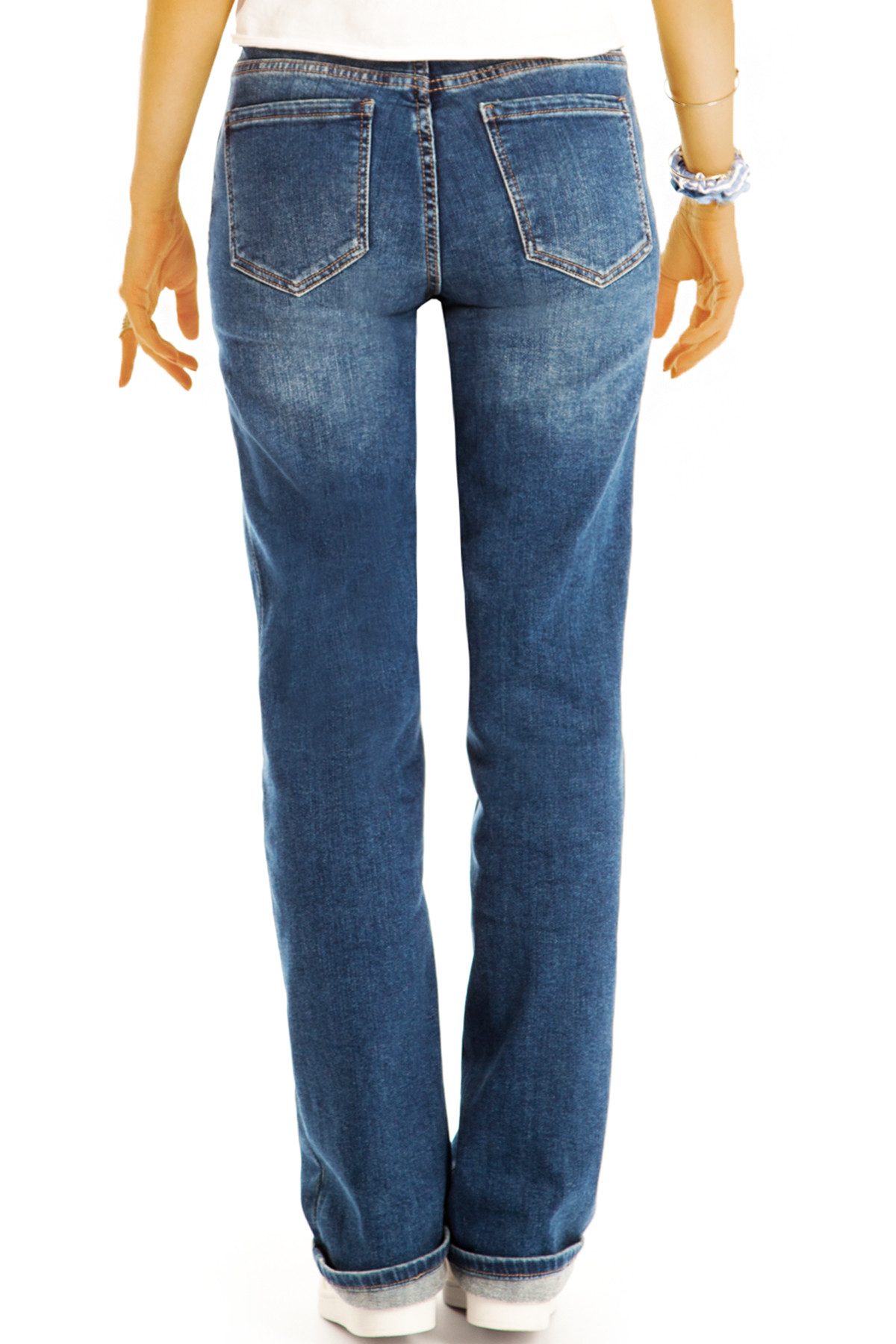 be styled Gerade Jeans Relaxed Loose Fit Jeans medium waist gerade Hose - Damen - j35L-1 mit Stretch-Anteil