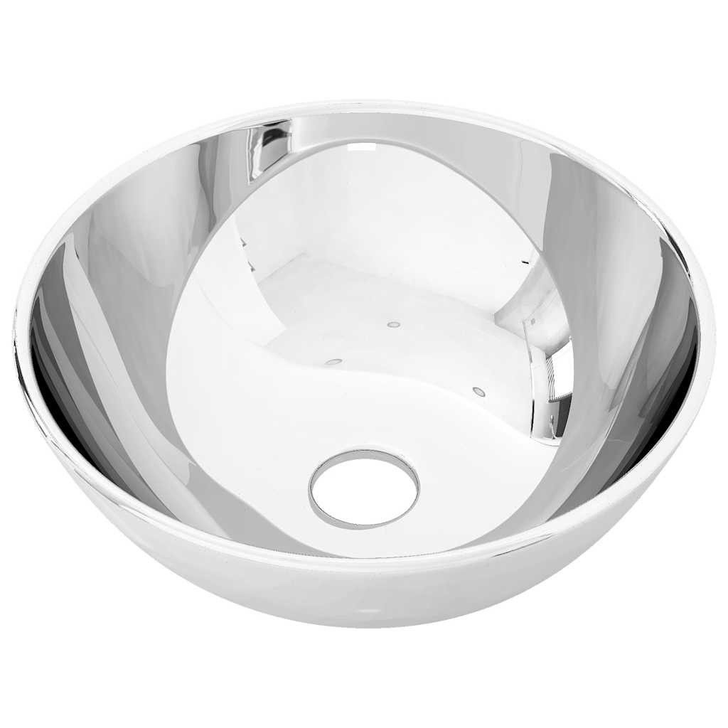 vidaXL Waschbecken Waschbecken 28 x 10 cm Keramik Silbern