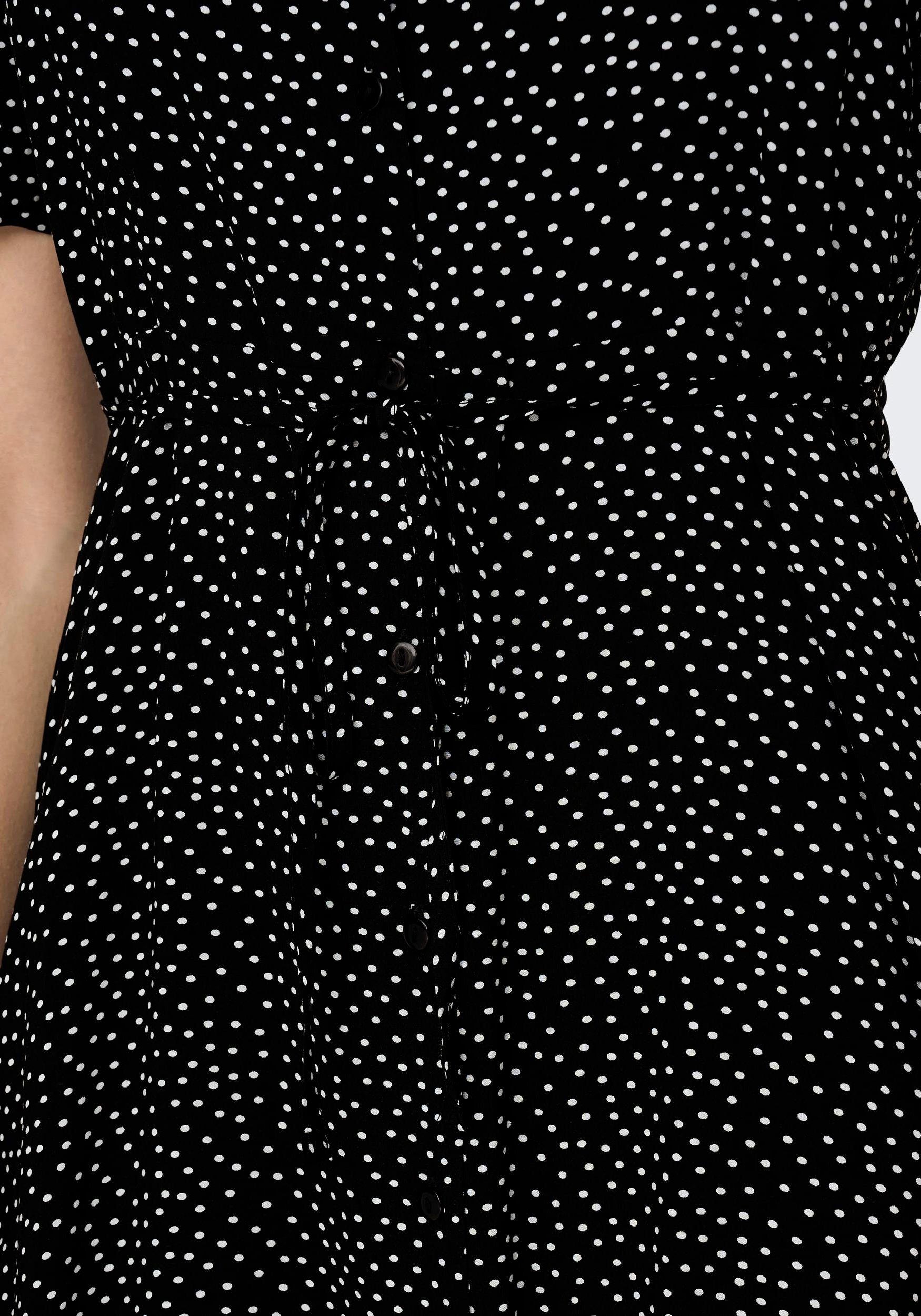 DOT Black NOOS ONLEVIDA S/S DRESS AOP:MILLA Minikleid SHORT WVN ONLY