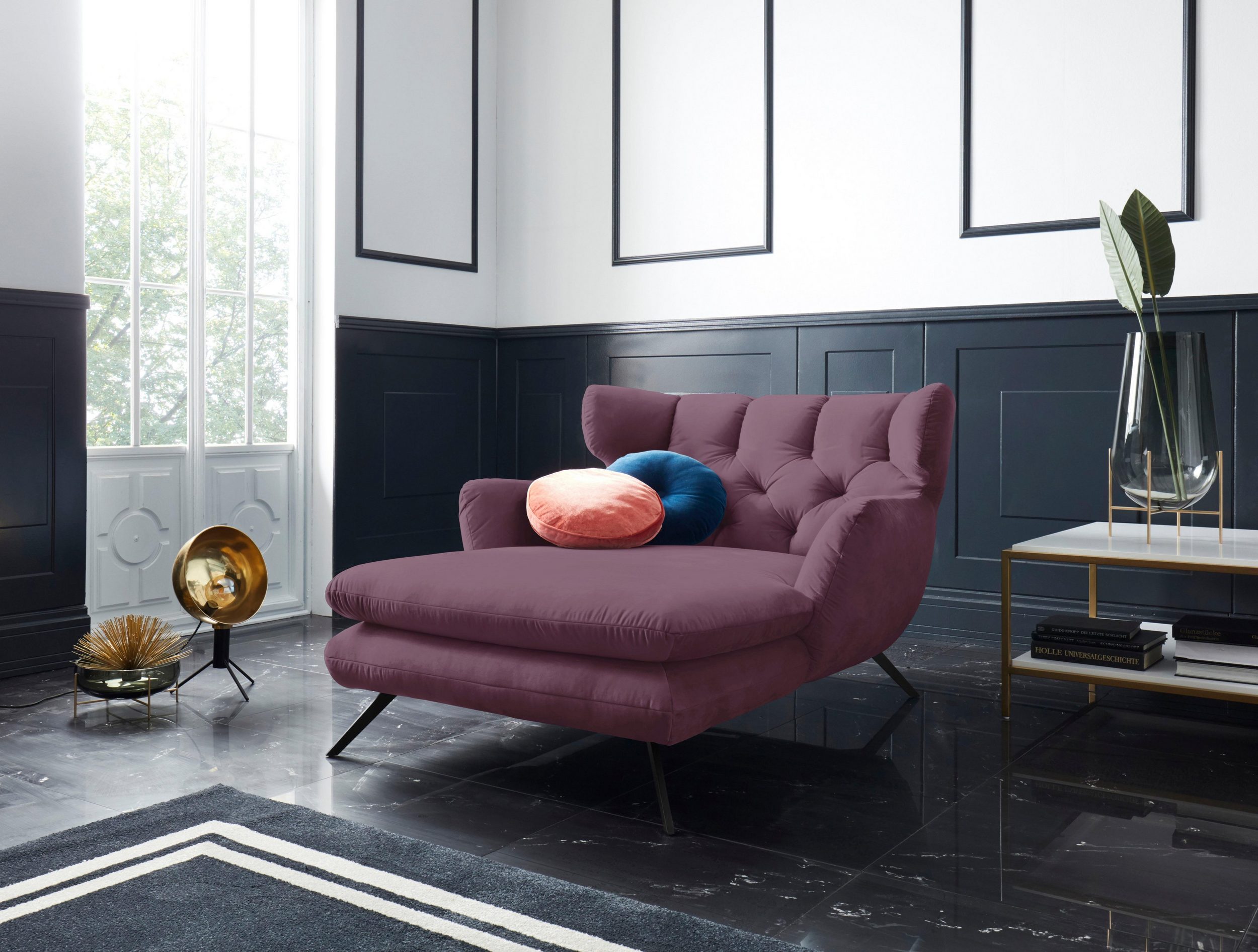 Leonique Loveseat »Beatrice«, mit Knopfheftung im Rücken, Fernsehsessel, Relaxsessel