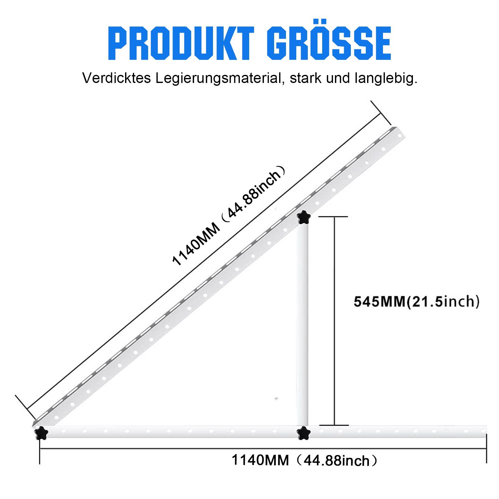 in Wirkungsgrad hoher 45inch W, (Set, 120,00 Halterung, gewicht GLIESE Kombination mitgeringem Solarmodul, 3-St., 120W 114cm Monokristallin, Halterung), 120W Solarmodul Solarmodul