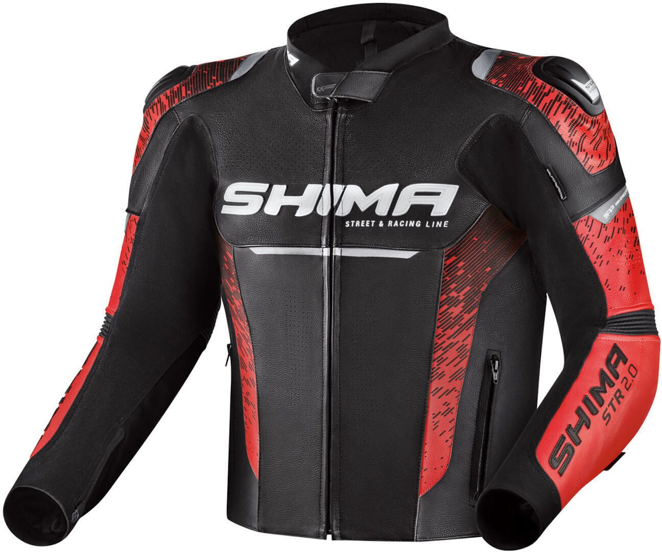 SHIMA Motorradjacke STR 2.0 Motorrad Lederjacke Rückenprotektor enthalten,p günstig online kaufen