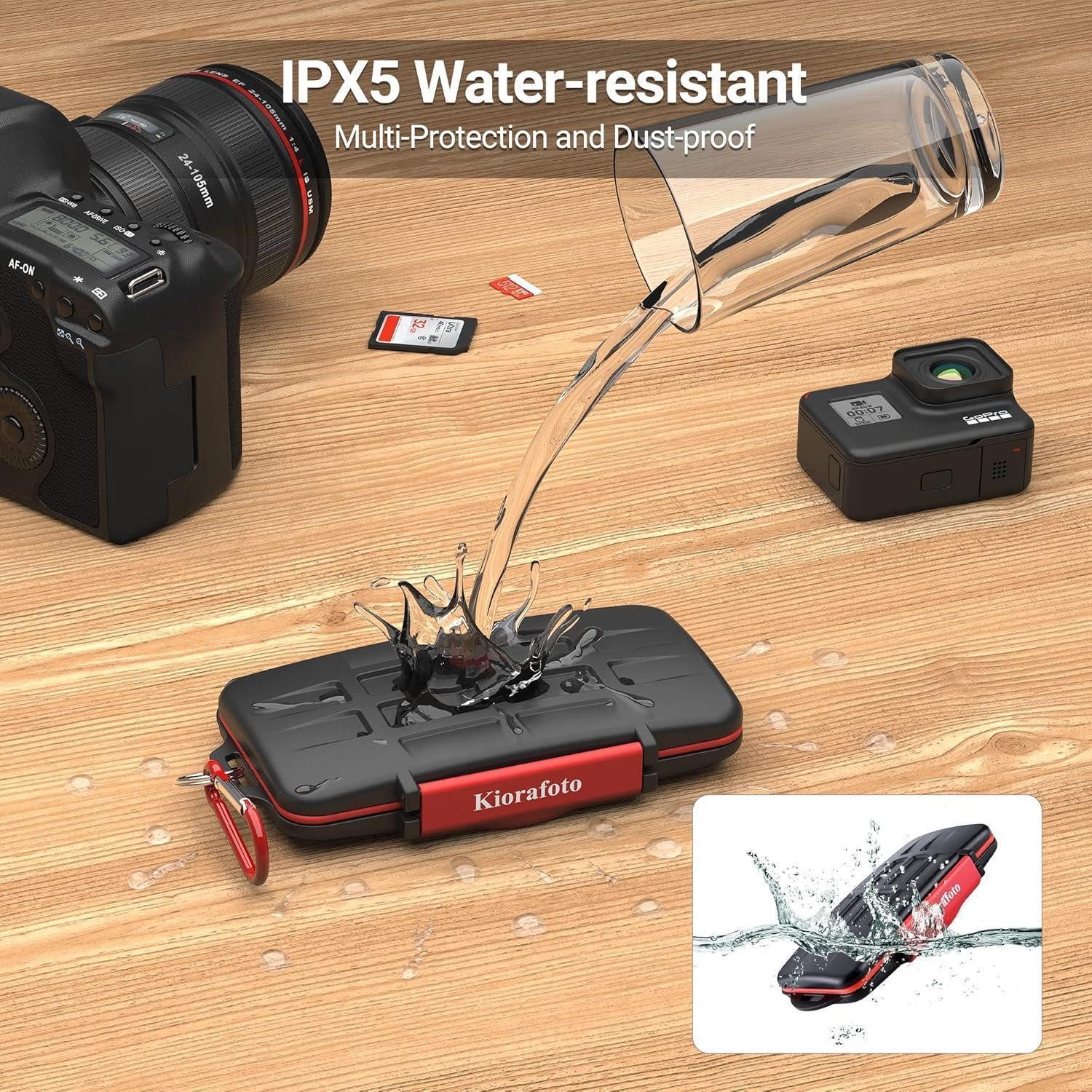 LuxusKollektion Foto-Hülle CF x 6 Speicherkarten Aufbewahrung Wasserfest Anti-Schock-Halter
