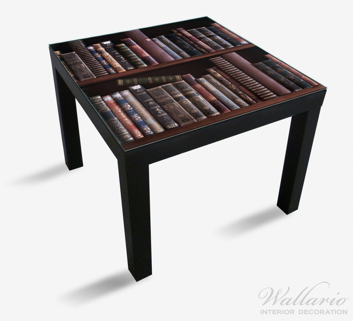 Wallario Tischplatte Bücherregal mit Tisch für alten Büchern Lack St), geeignet Ikea (1