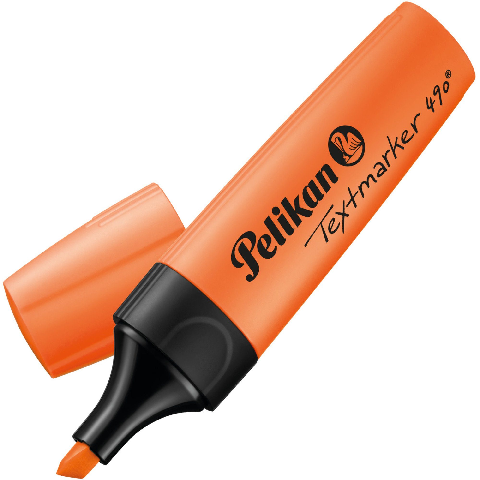 Pelikan Druckkugelschreiber Pelikan 490 Leucht-Orange, Textmarker Stift