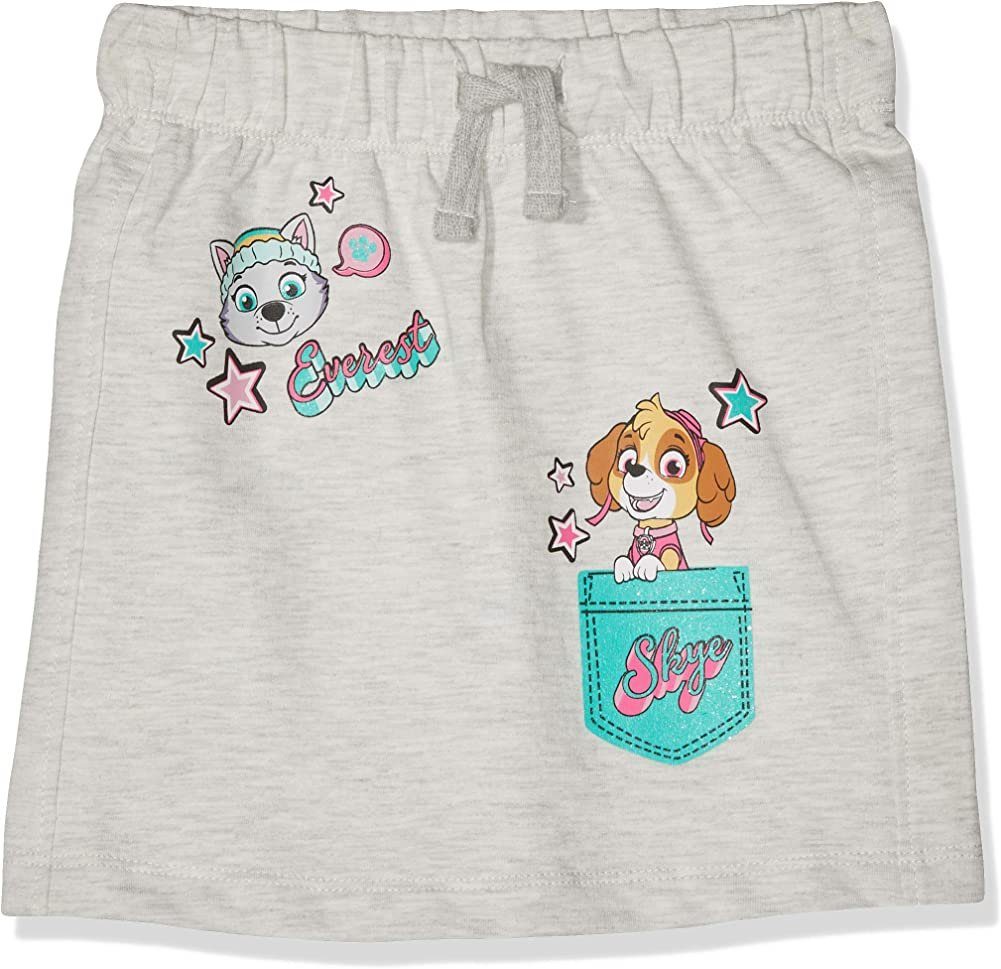 PAW PATROL Sweatrock PAW PATROL Mädchen Röcke 2 Stück Pink und hellgrau Skye und Everest
