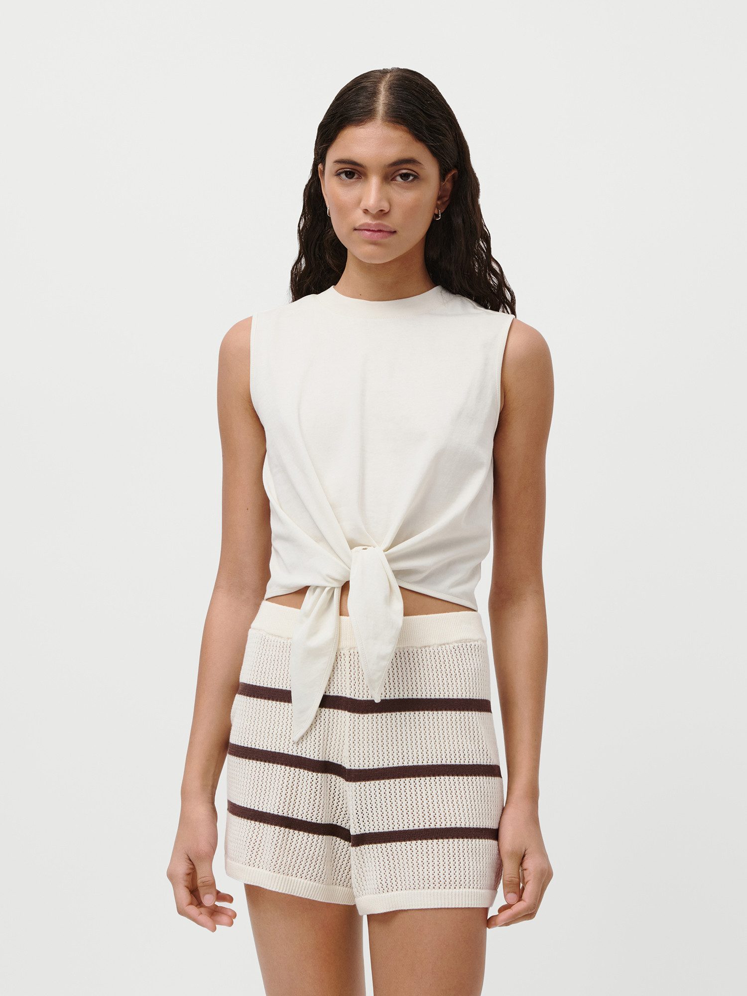 LeGer Shirttop Tabea, LeGer by Lena Gercke mit Knoten-Details vorne, normale Passform