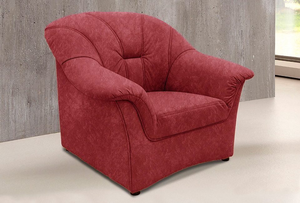 DOMO collection Sessel Papenburg zeitlose Rückensteppung, elegante Armlehne günstig online kaufen