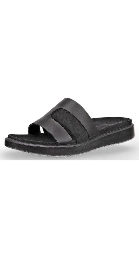 Ecco Flowt Slide (Premium-Leder) schwarz Damen Sandale günstig online kaufen
