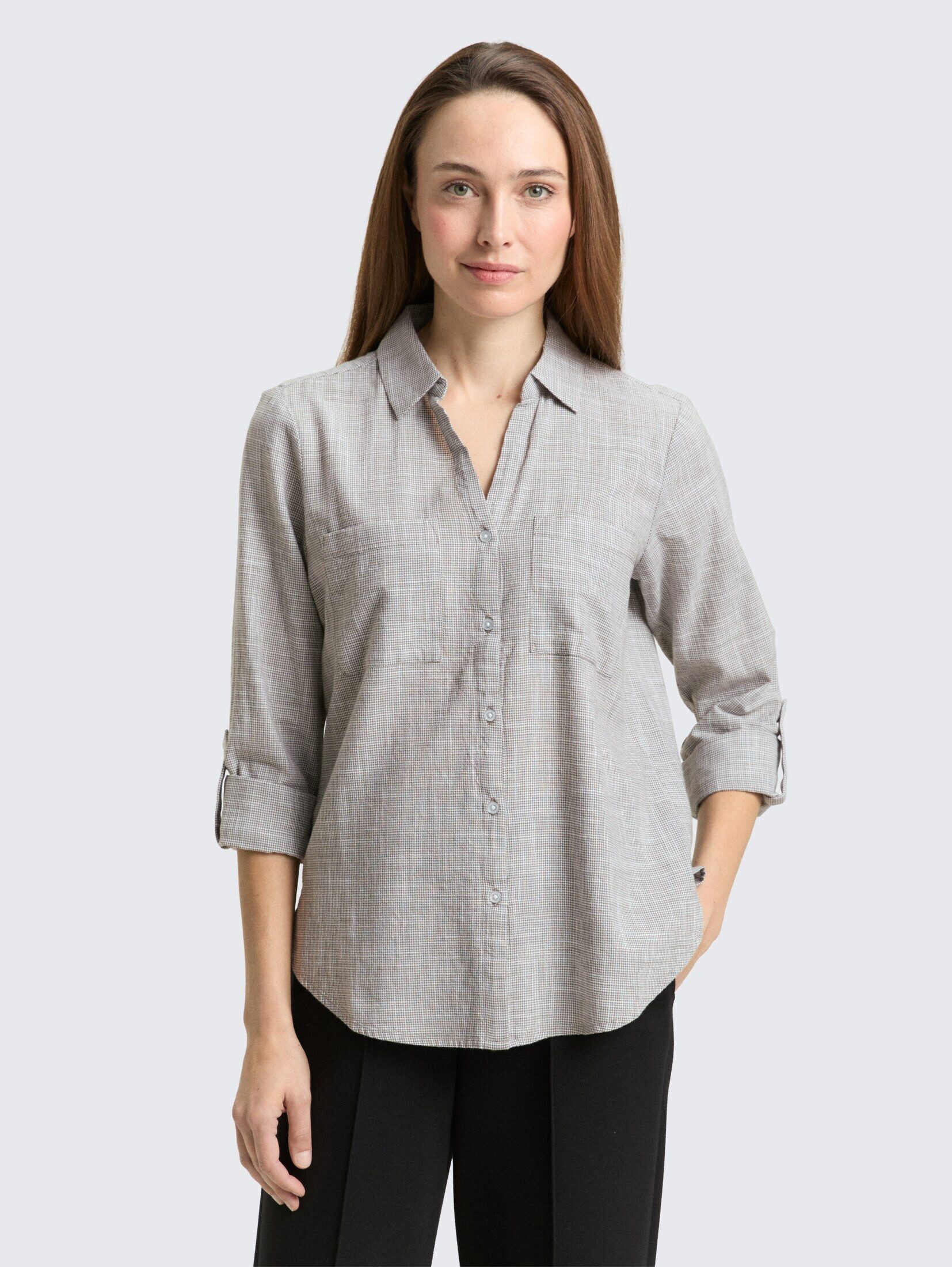 TOM TAILOR Langarmbluse Blusen & Shirts Bluse mit Brusttaschen günstig online kaufen