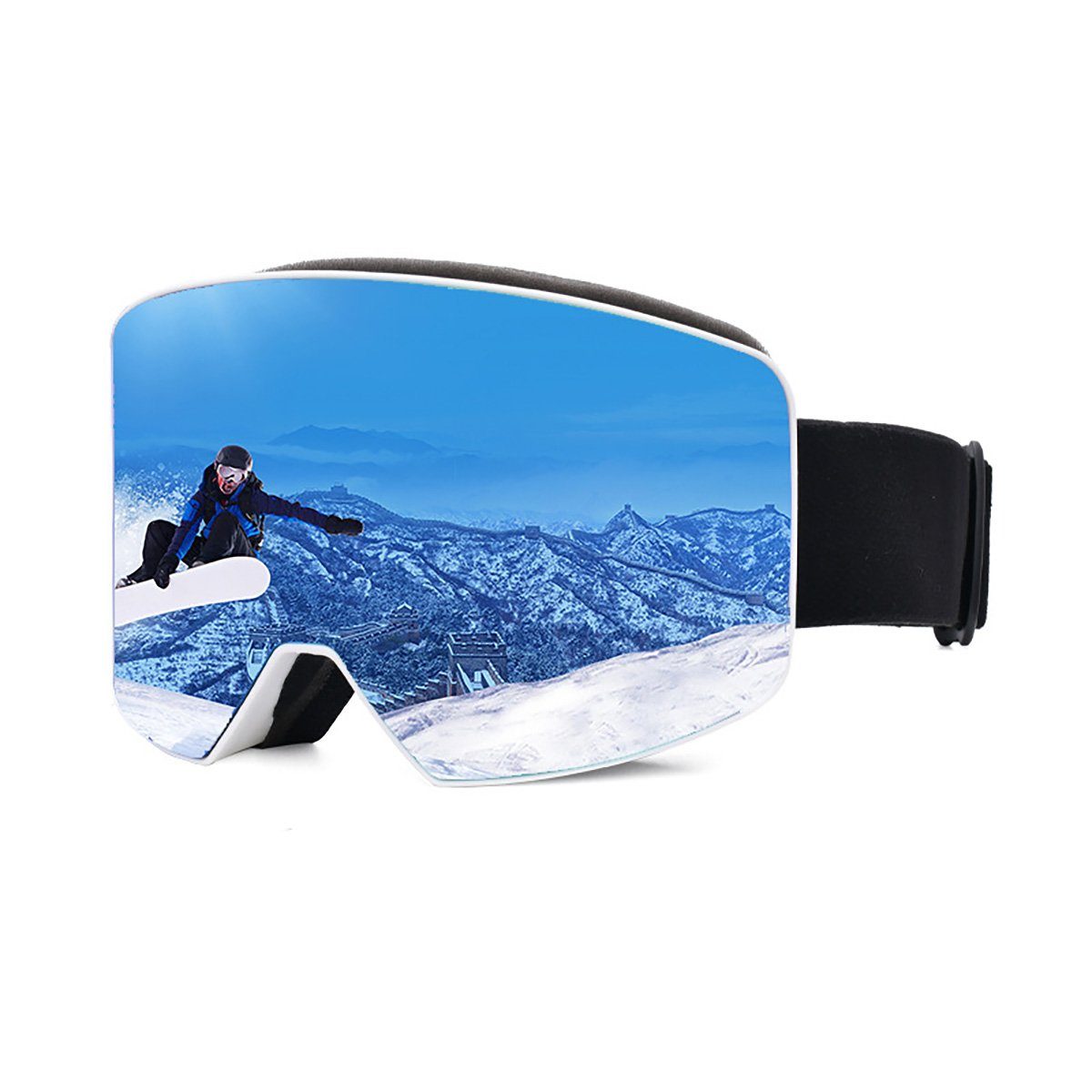 und UV-Schutz Gläser Bergsteigerbrillen, Zylindrische Skibrillen, Anti-Fog, Ski- Blendschutz, götäzer Snowboardbrille, Skibrille für Skibrille