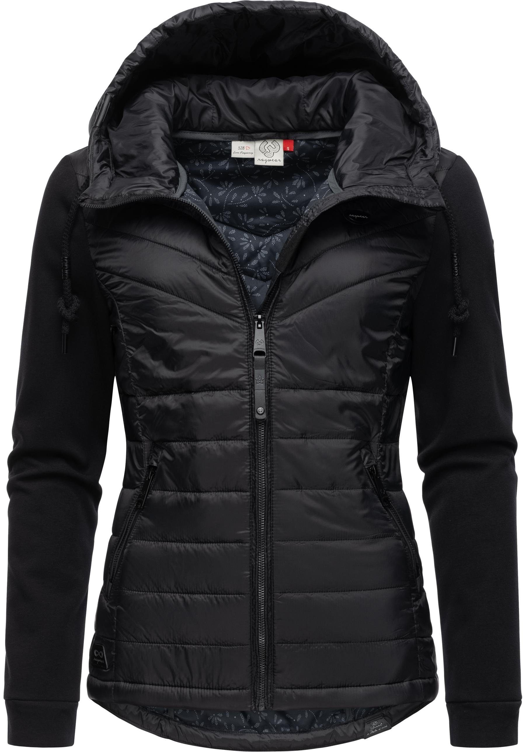 Ragwear Outdoorjacke Lucinda Steppjacke aus modernem Materialmix mit Kapuze dark