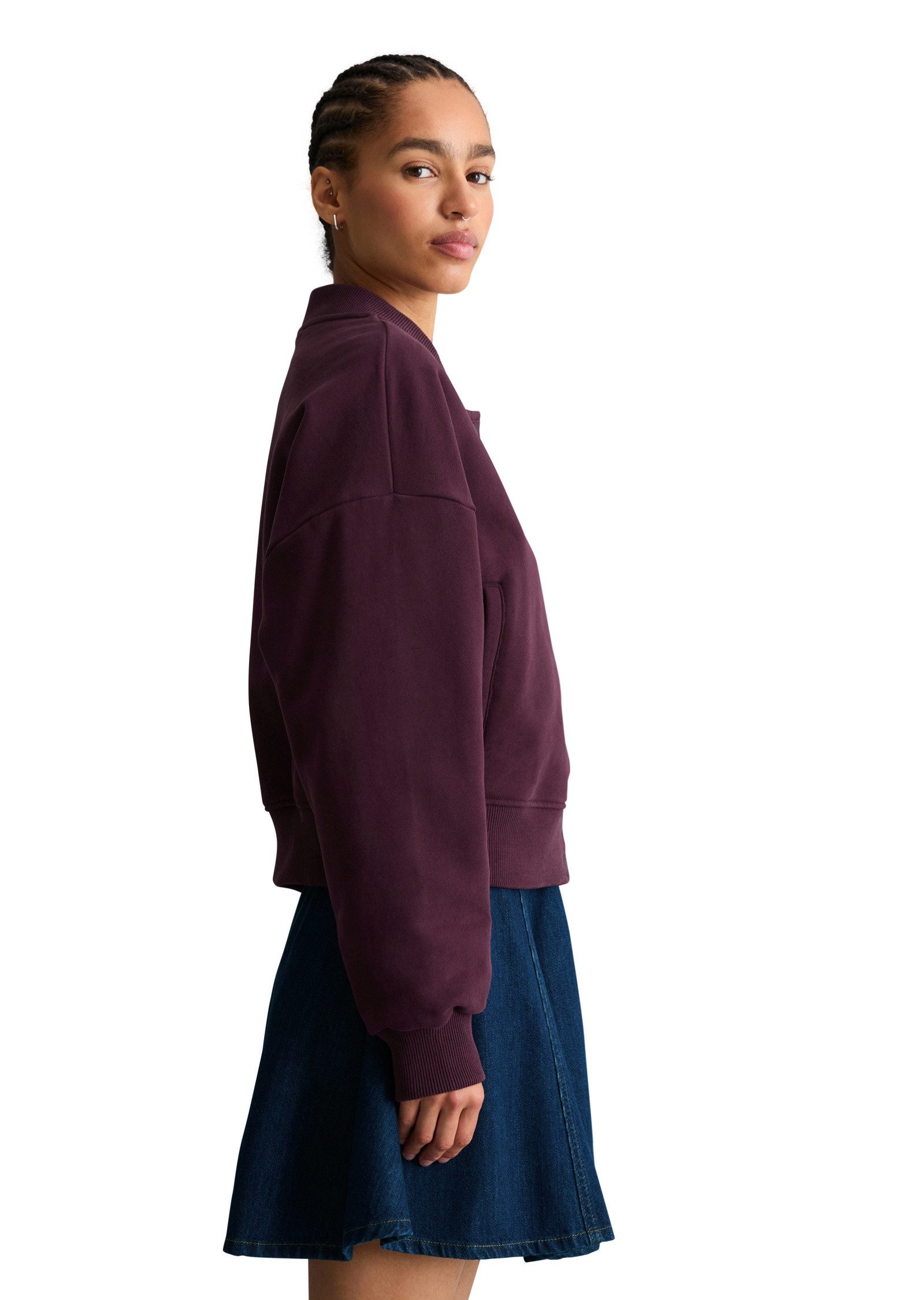 Marc O'Polo DENIM Sweatjacke aus softer Bio-Baumwolle